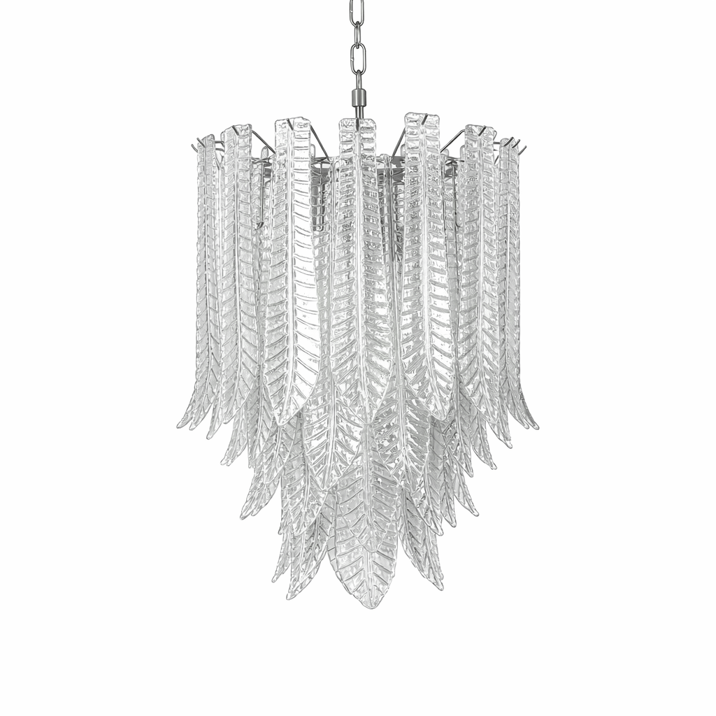 Silvae Veil Glass Chandelier - Elegant Design with Adjustable Height