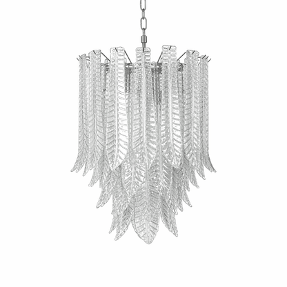 Silvae Veil Glass Chandelier - Elegant Design with Adjustable Height