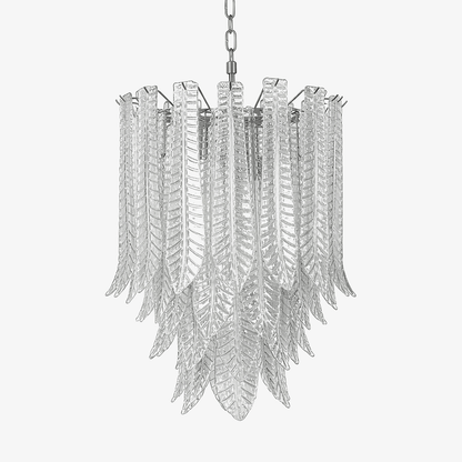 Silvae Veil Glass Chandelier - Elegant Design with Adjustable Height