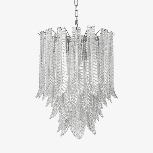 Silvae Veil Glass Chandelier - Elegant Design with Adjustable Height