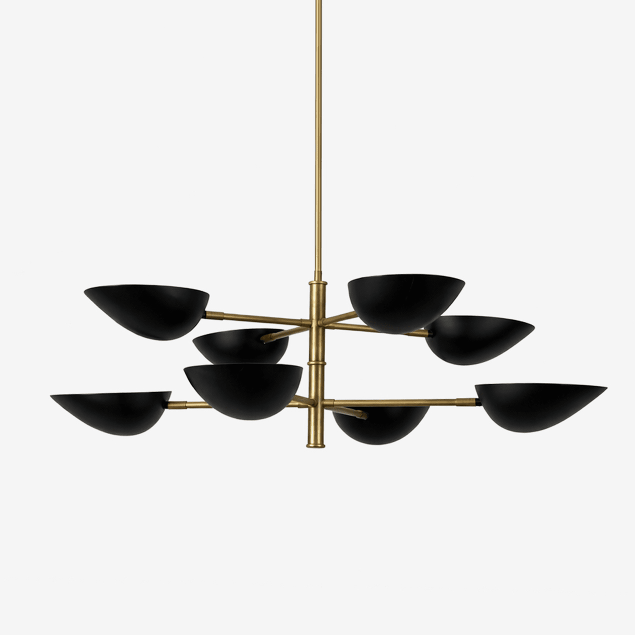 Vespera Brass Chandelier - Elegant Design with Adjustable Height & LED