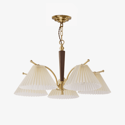 Elegant Wrinkled Chandelier with Adjustable Height and LED Compatibili