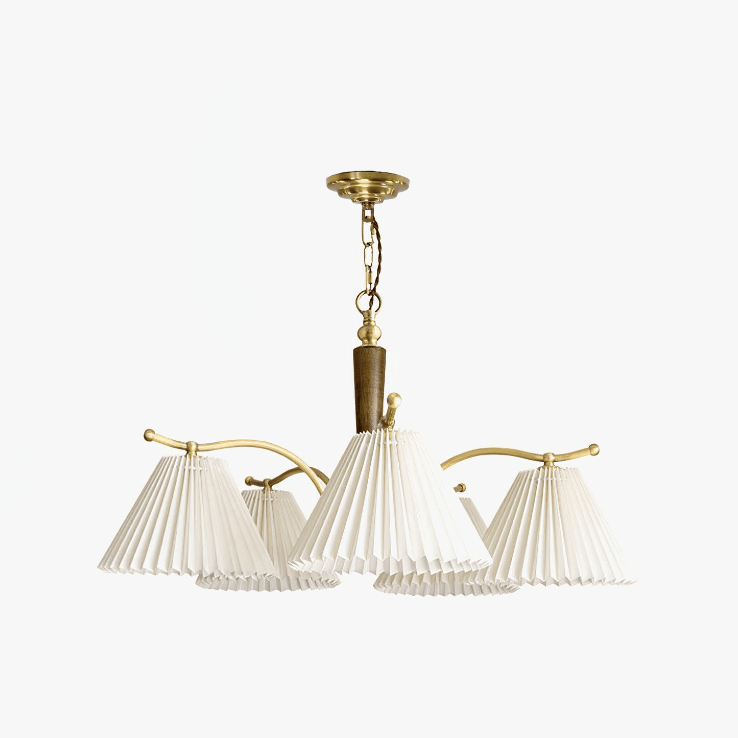 Elegant Wrinkled Chandelier with Adjustable Height and LED Compatibili