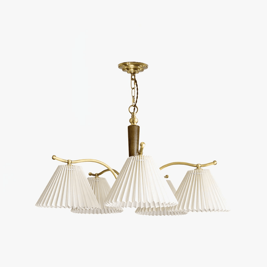 Elegant Wrinkled Chandelier with Adjustable Height and LED Compatibili