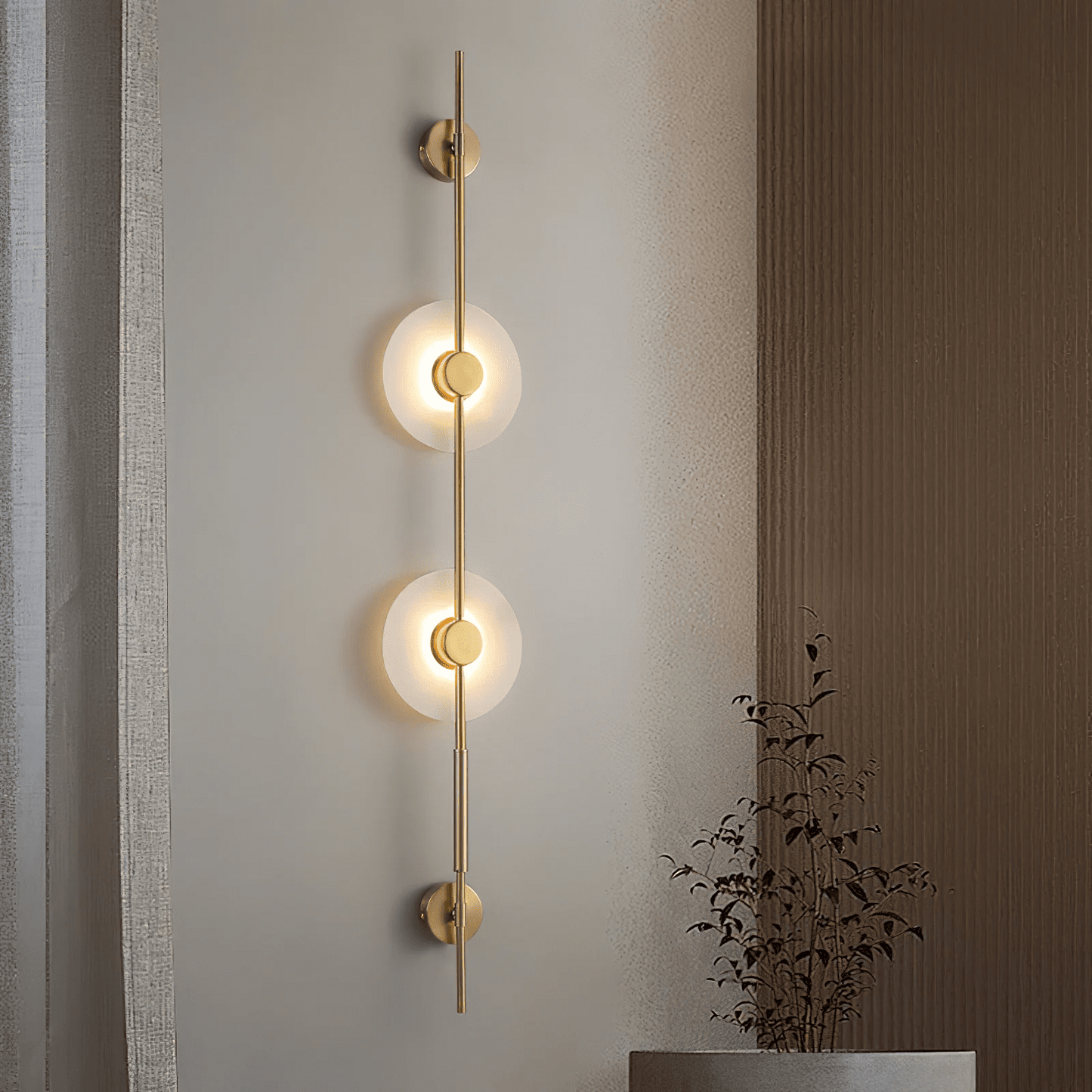 Alabaster Vertical Wall Sconce - Soft Glow, Easy Installation