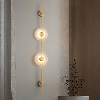 Alabaster Vertical Wall Sconce - Soft Glow, Easy Installation