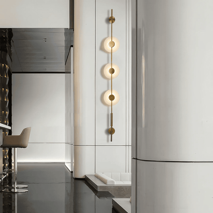 Alabaster Vertical Wall Sconce - Soft Glow, Easy Installation