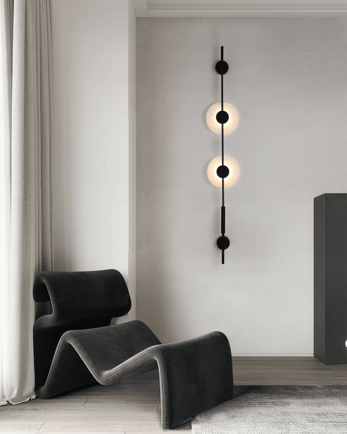 Alabaster Vertical Wall Sconce - Soft Glow, Easy Installation