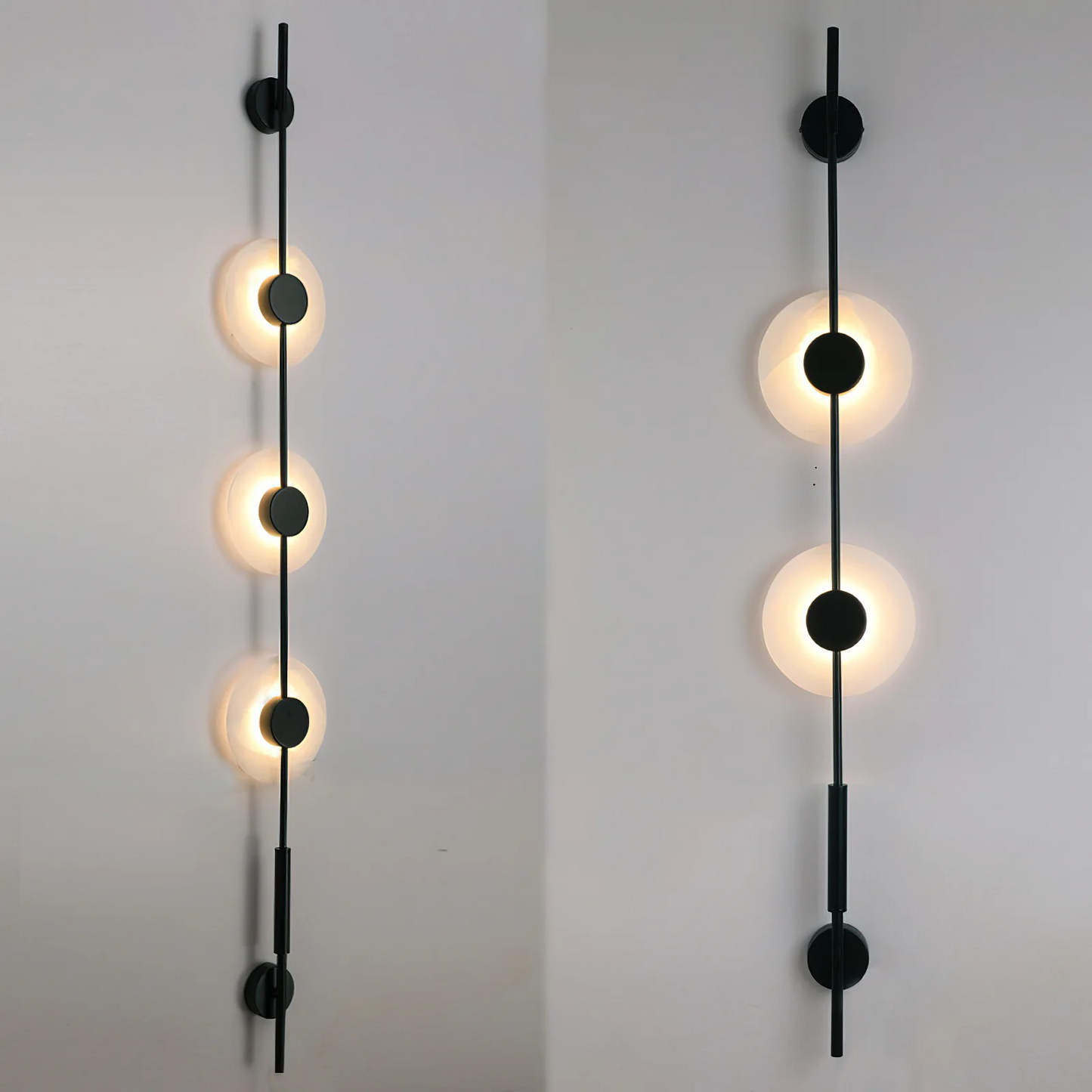 Alabaster Vertical Wall Sconce - Soft Glow, Easy Installation