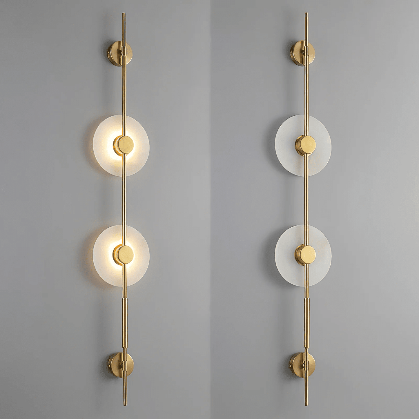Alabaster Vertical Wall Sconce - Soft Glow, Easy Installation
