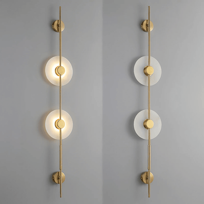Alabaster Vertical Wall Sconce - Soft Glow, Easy Installation