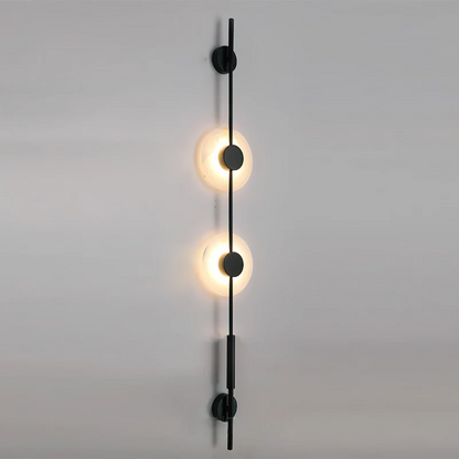 Alabaster Vertical Wall Sconce - Soft Glow, Easy Installation