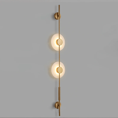 Alabaster Vertical Wall Sconce - Soft Glow, Easy Installation