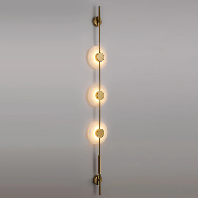 Alabaster Vertical Wall Sconce - Soft Glow, Easy Installation