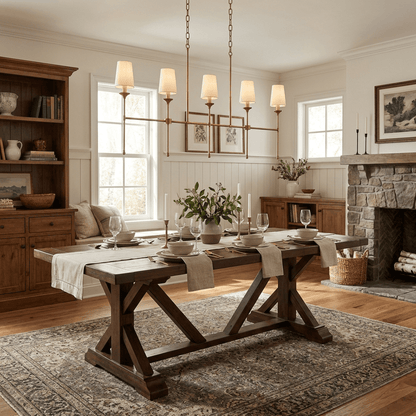 Arden Row Chandelier - Elegant Design, Adjustable Height, LED Compatib