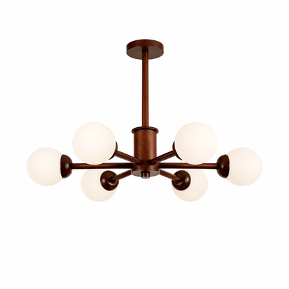 Kozan Wooden Chandelier - Elegant Design with Adjustable Height & LED