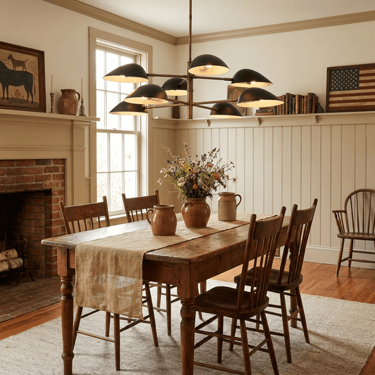Vespera Brass Chandelier - Elegant Design with Adjustable Height & LED
