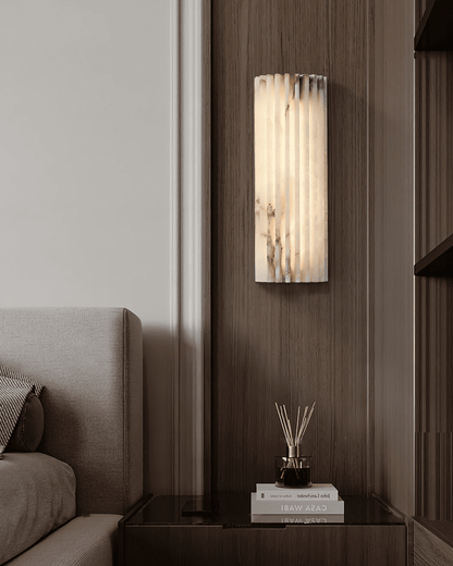 Alabaster Wall Light - Elegant Design, Adjustable Brightness