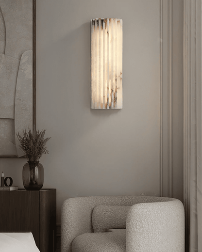 Alabaster Wall Light - Elegant Design, Adjustable Brightness