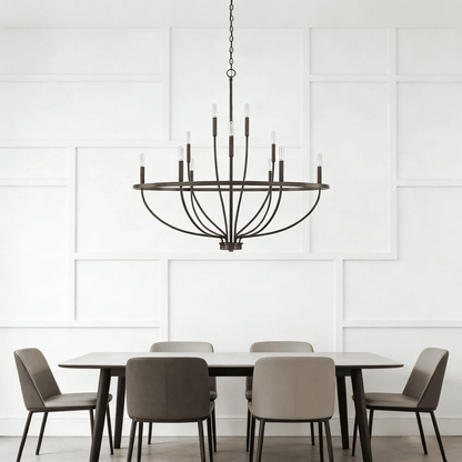 Maxwell Crystal Chandelier - Elegant Design with Adjustable Height