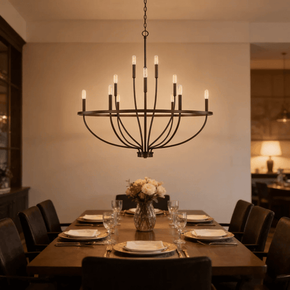 Maxwell Crystal Chandelier - Elegant Design with Adjustable Height