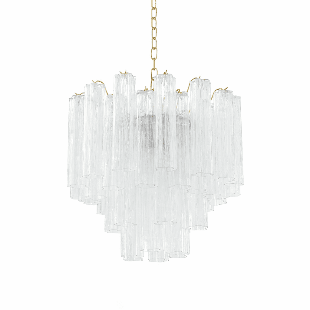 Elegant Glass Tubes Chandelier with Adjustable Height and Energy-Effic