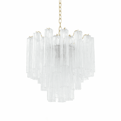 Elegant Glass Tubes Chandelier with Adjustable Height and Energy-Effic
