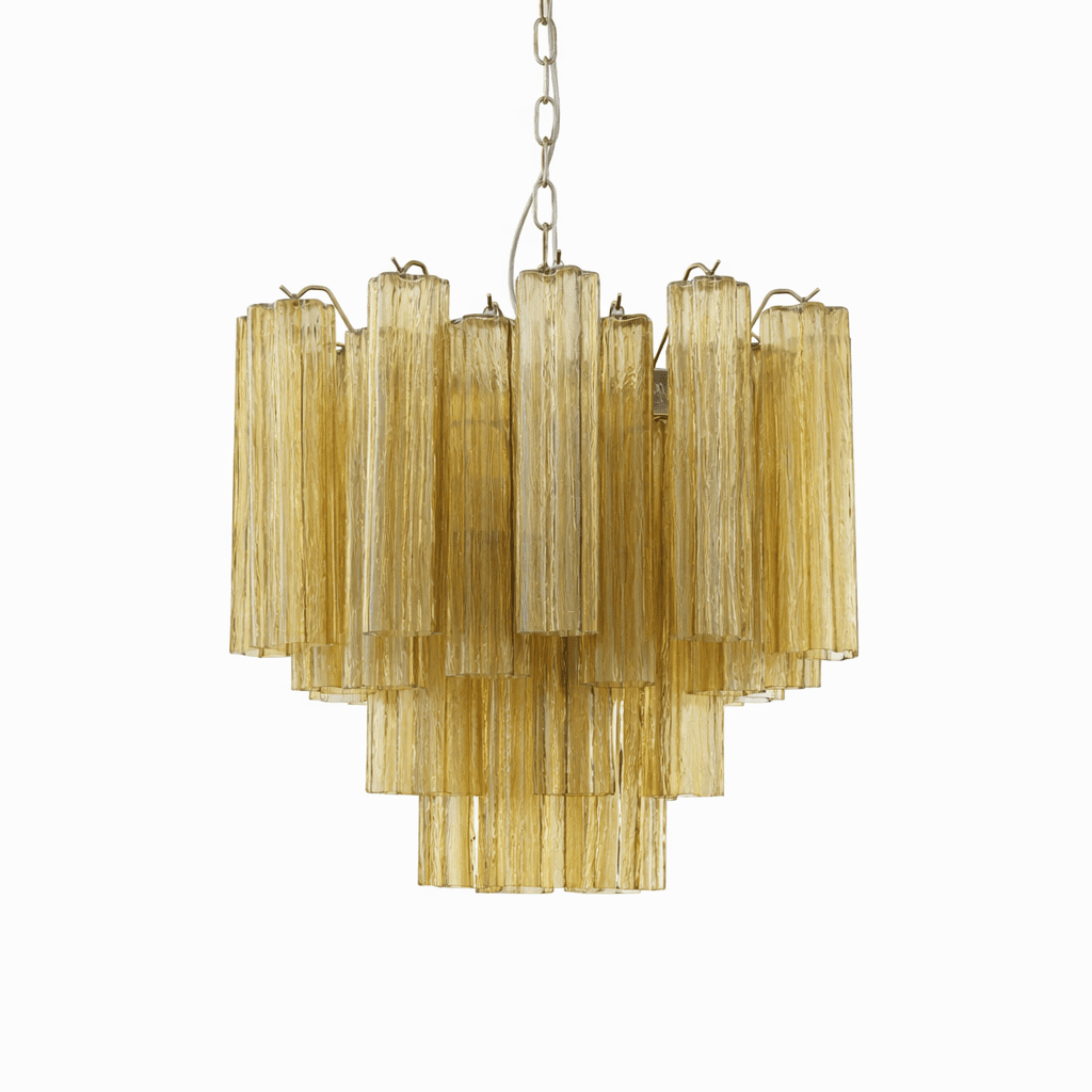 Elegant Glass Tubes Chandelier with Adjustable Height and Energy-Effic