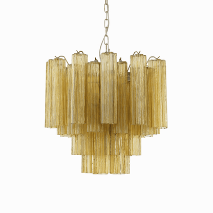 Elegant Glass Tubes Chandelier with Adjustable Height and Energy-Effic