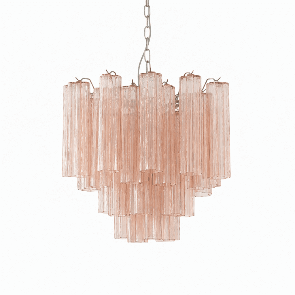 Elegant Glass Tubes Chandelier with Adjustable Height and Energy-Effic