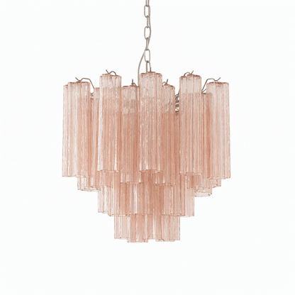 Elegant Glass Tubes Chandelier with Adjustable Height and Energy-Effic