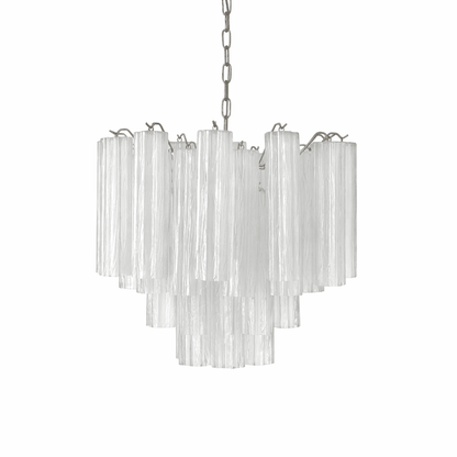 Elegant Glass Tubes Chandelier with Adjustable Height and Energy-Effic