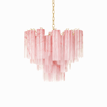 Elegant Glass Tubes Chandelier with Adjustable Height and Energy-Effic