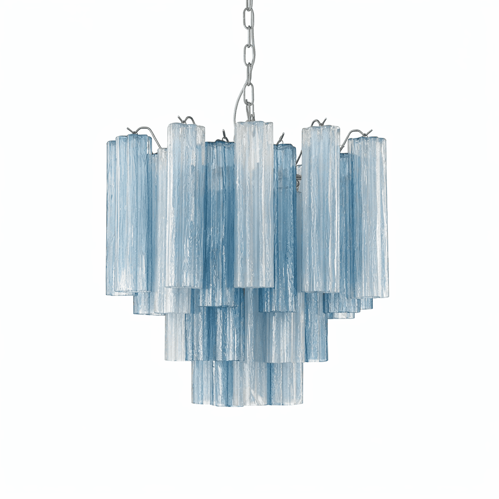 Elegant Glass Tubes Chandelier with Adjustable Height and Energy-Effic