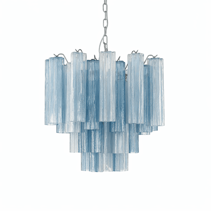 Elegant Glass Tubes Chandelier with Adjustable Height and Energy-Effic