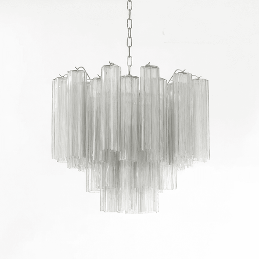 Elegant Glass Tubes Chandelier with Adjustable Height and Energy-Effic
