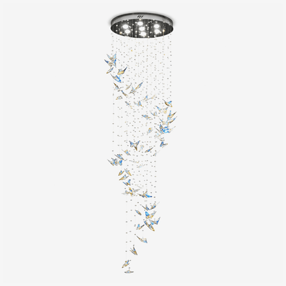 Crystalwing Butterfly Chandelier - Elegant Design with LED Lighting