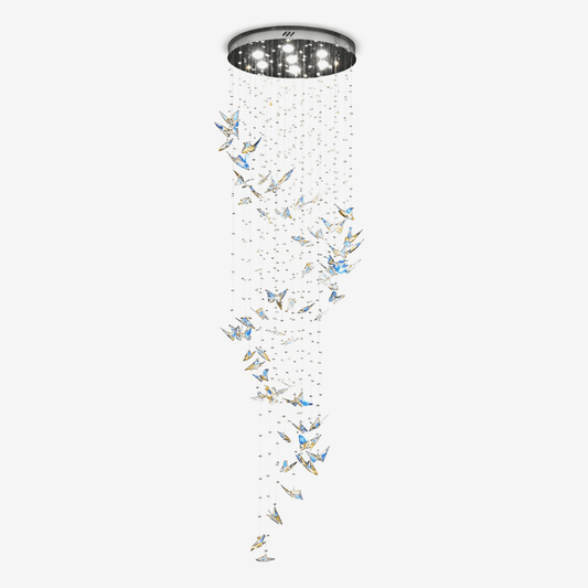 Crystalwing Butterfly Chandelier - Elegant Design with LED Lighting