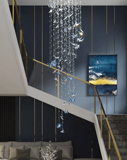 Crystalwing Butterfly Chandelier - Elegant Design with LED Lighting