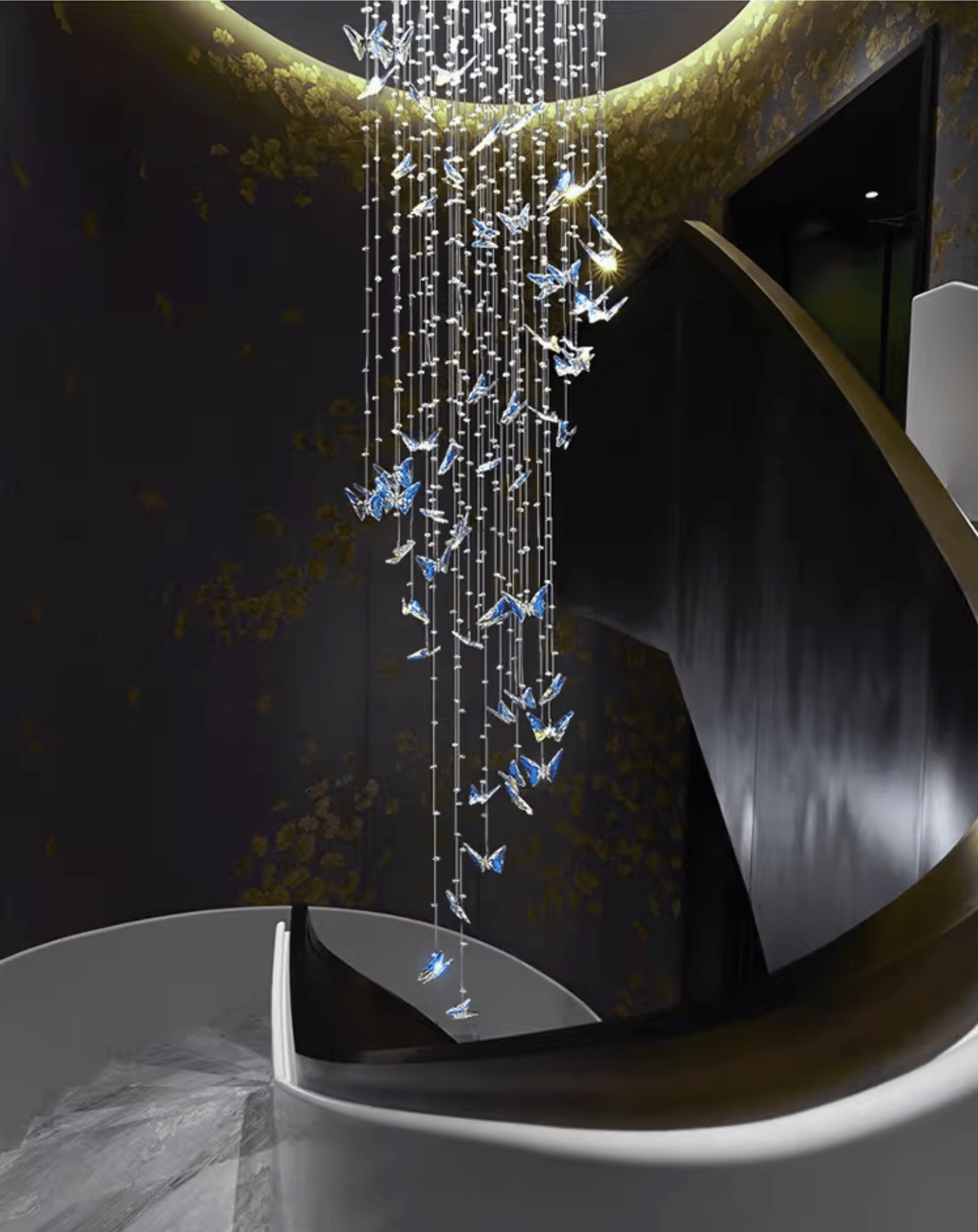 Crystalwing Butterfly Chandelier - Elegant Design with LED Lighting