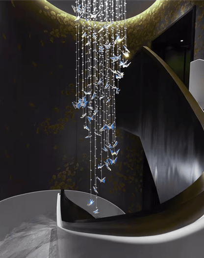 Crystalwing Butterfly Chandelier - Elegant Design with LED Lighting