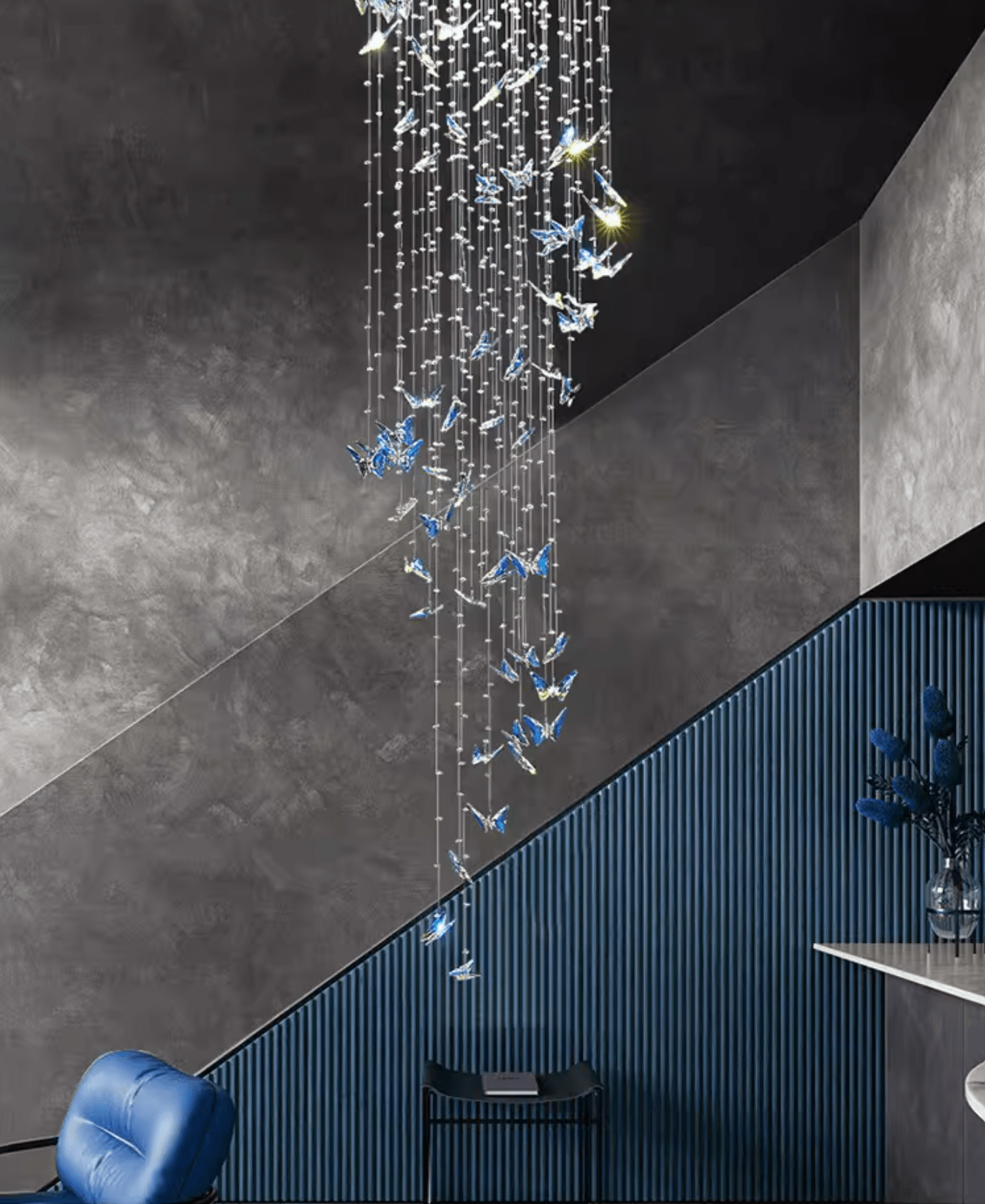 Crystalwing Butterfly Chandelier - Elegant Design with LED Lighting