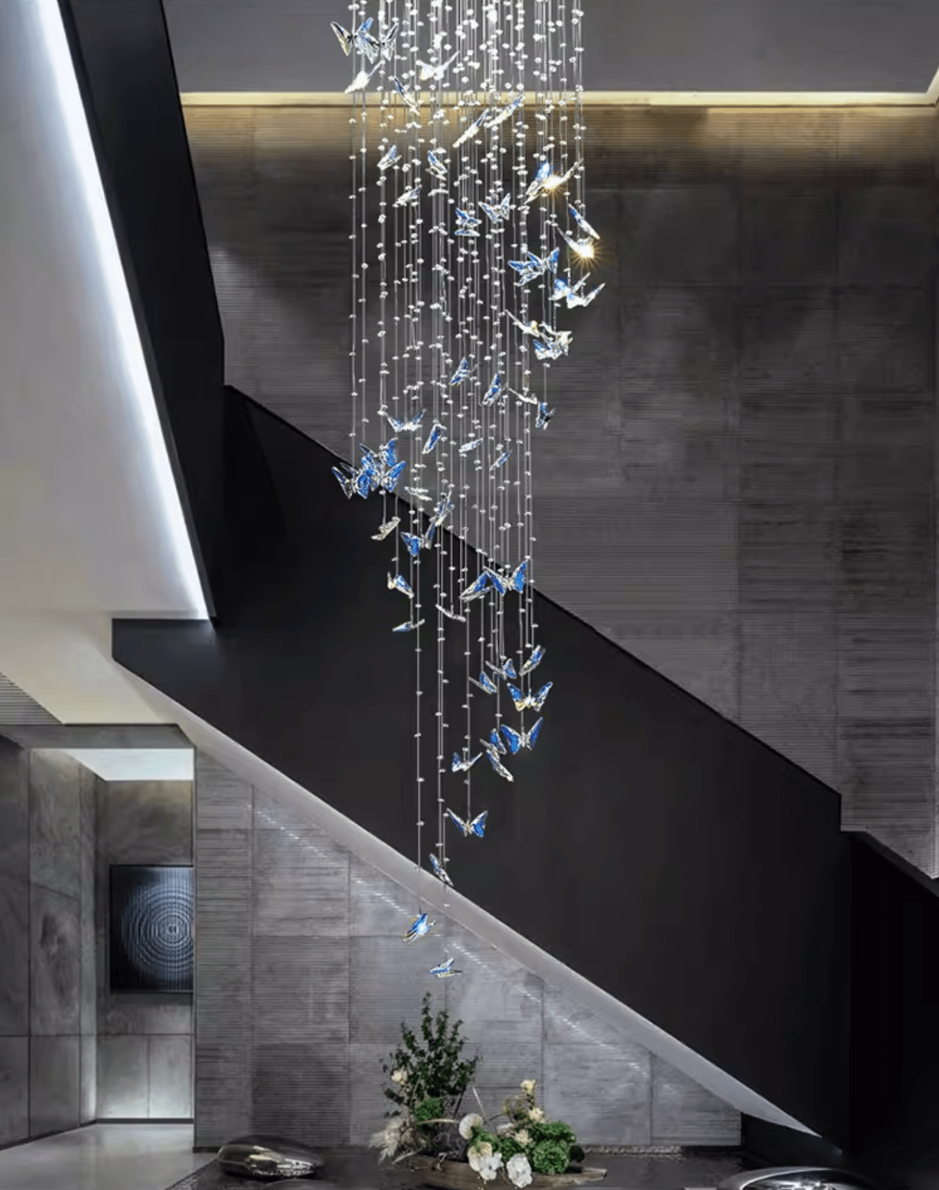 Crystalwing Butterfly Chandelier - Elegant Design with LED Lighting