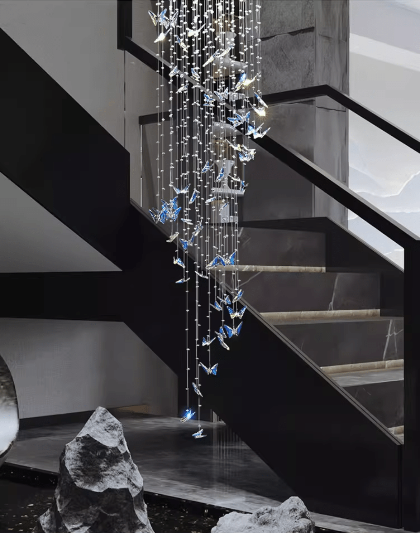Crystalwing Butterfly Chandelier - Elegant Design with LED Lighting