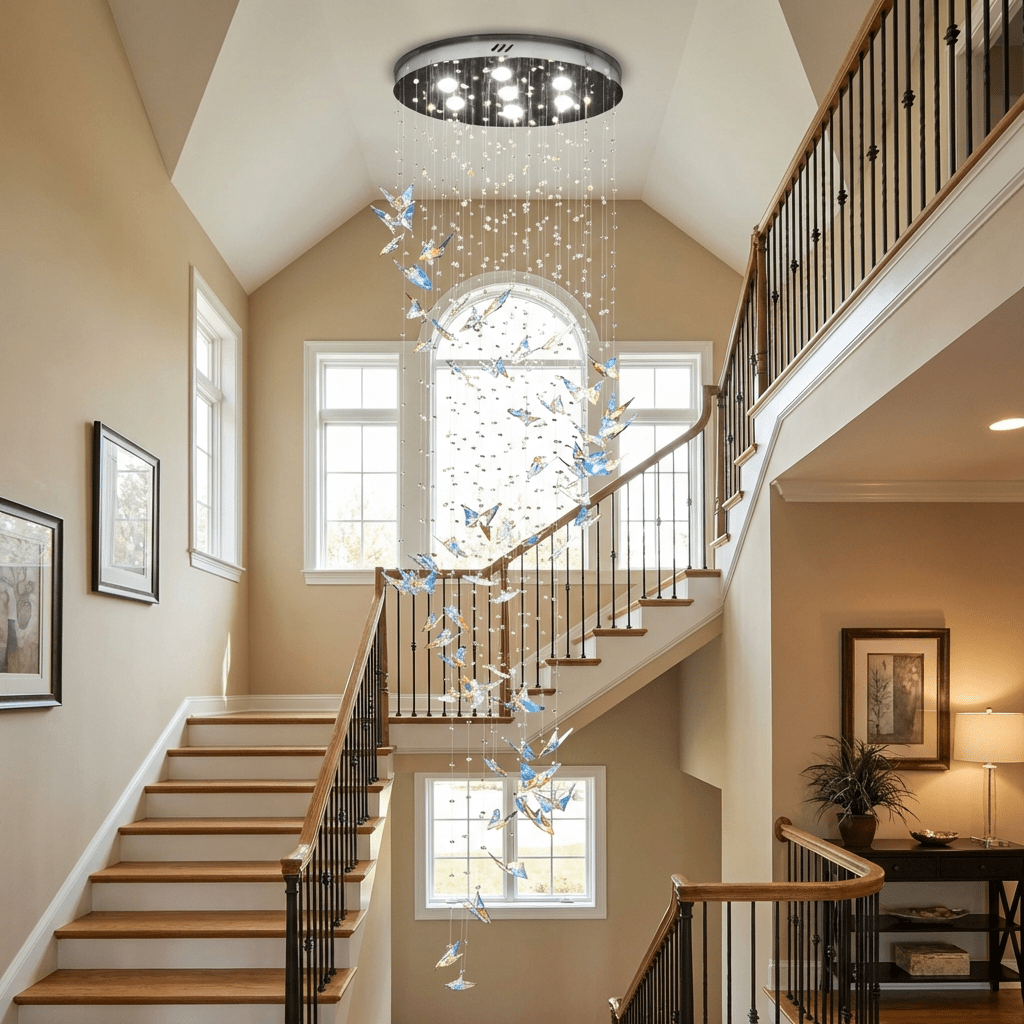 Crystalwing Butterfly Chandelier - Elegant Design with LED Lighting