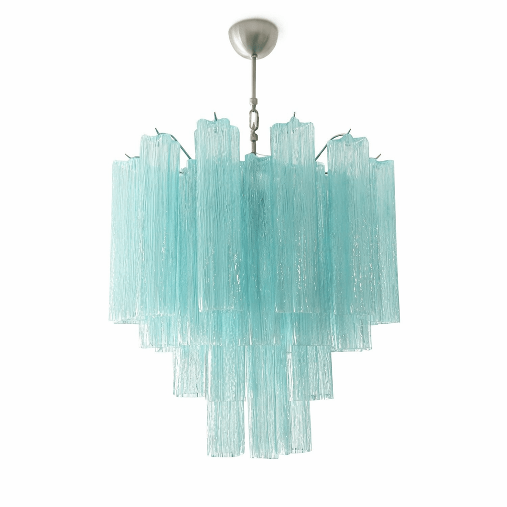 Elegant Glass Tubes Chandelier with Adjustable Height and Energy-Effic
