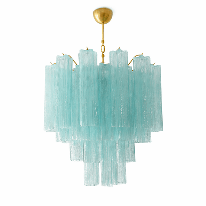 Elegant Glass Tubes Chandelier with Adjustable Height and Energy-Effic