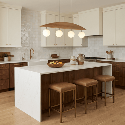 Arvella Arc Chandelier - Modern Design with Adjustable Height & LED Li