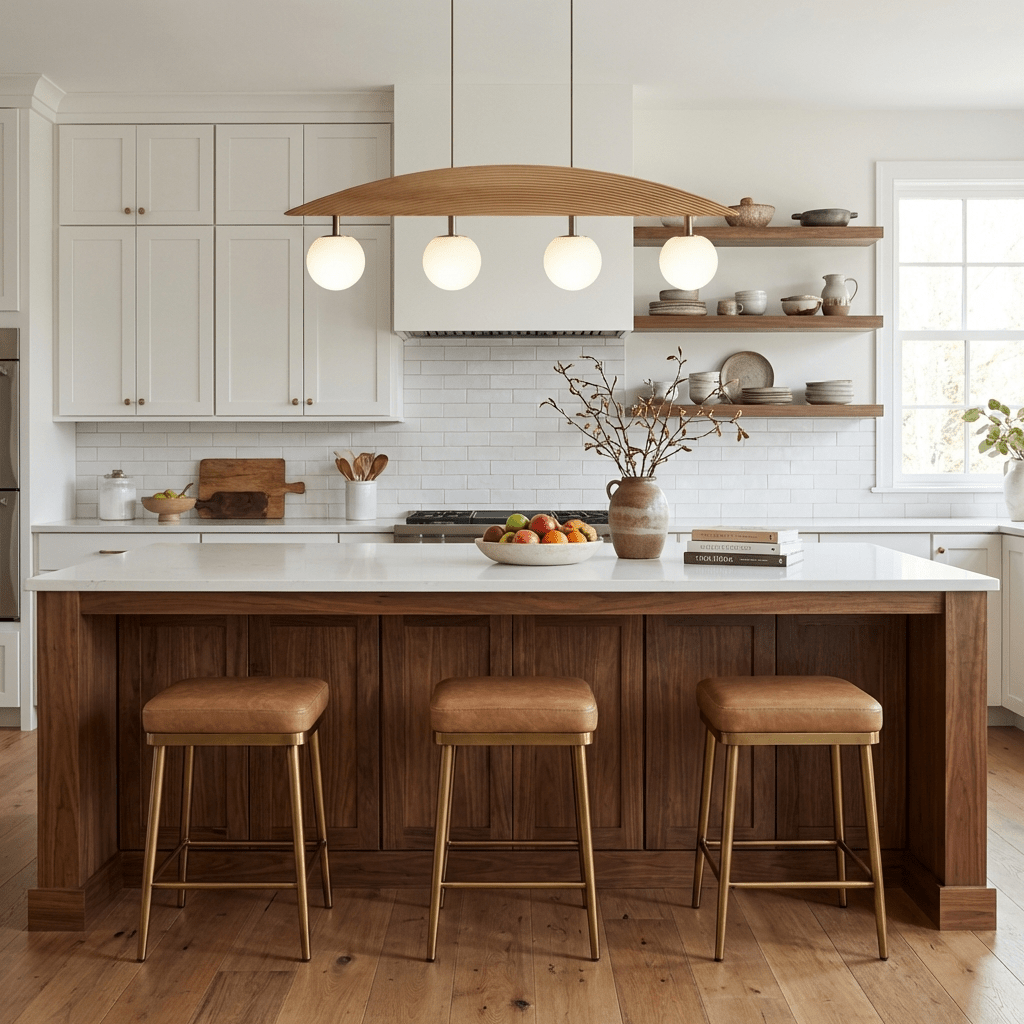 Arvella Arc Chandelier - Modern Design with Adjustable Height & LED Li