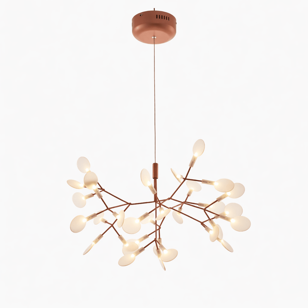 Rose Gold Firefly LED Chandelier - Dimmable, Energy-Efficient Lighting